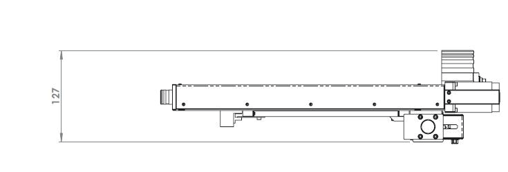Side view dimensions of Prior H116SPN Motorized Stage